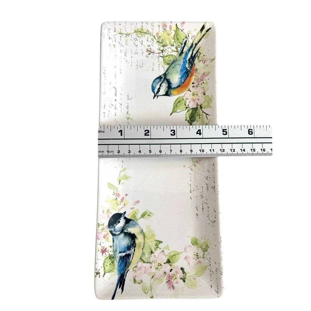 Certified International Spring Meadow Tray Bluebird Figural Salt Pepper‎ Shakers